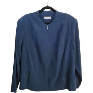 Amanda Smith Vintage Forest Green Full Zip Jacket Size 20W